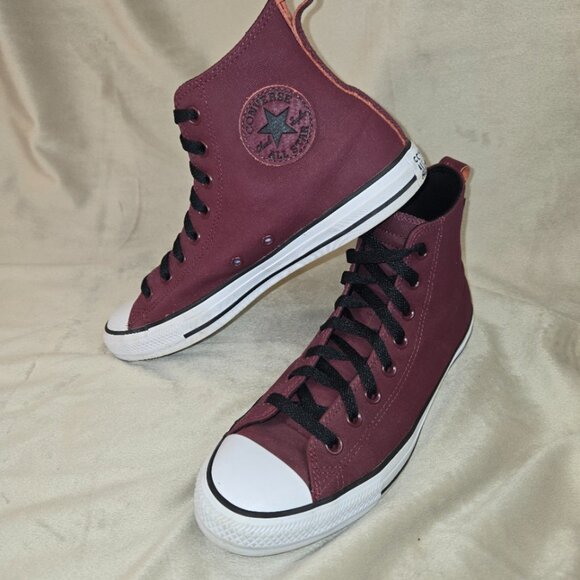 LEATHER CHUCK TAYLOR CONVERSE ALL STAR HIGH TOPS MEN'S US 8.5 UNISEX - Picture 6 of 13